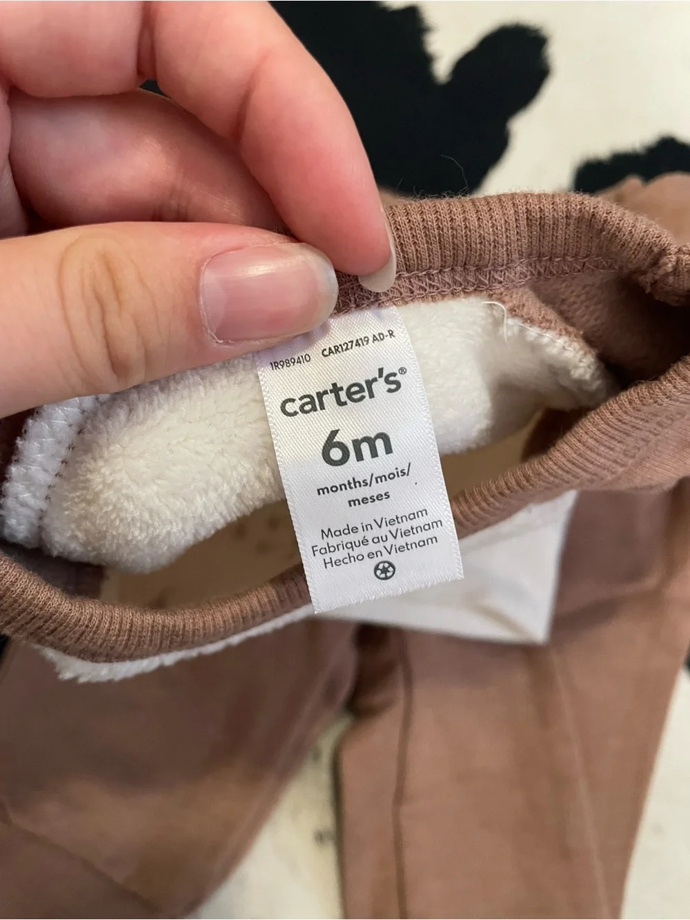 2/$12 Carter's Cozy Moose Set in Brown and Cream